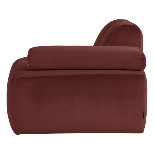 WOOOD 1-zits bank arm rechts Mojo - Velvet - Kastanjebruin - 74x124x97