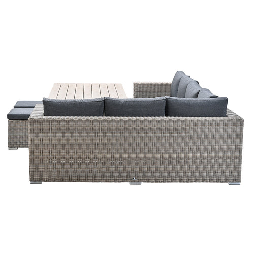 Garden Impressions lounge dining set Tennessee 5-delig rechts vintage willow - texfiber - vtwonen shop