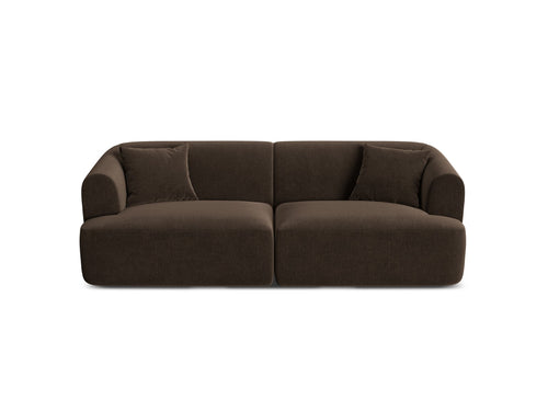 Cosmopolitan Design Modulaire bank Campi 3-zits, flueel chocolade - 90x220x70cm