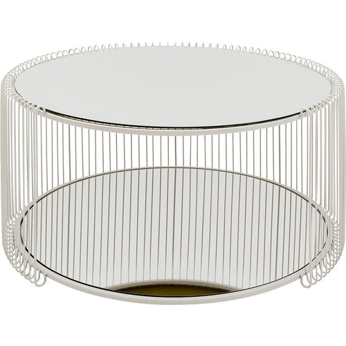 Kare Design Salontafel Wire Double Ø80cm beige - vtwonen shop