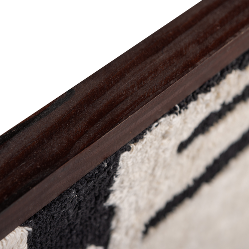 WOOOD wanddeco Anka - Katoen stof - Zwart/Wit - 90x60x10 - vtwonen shop