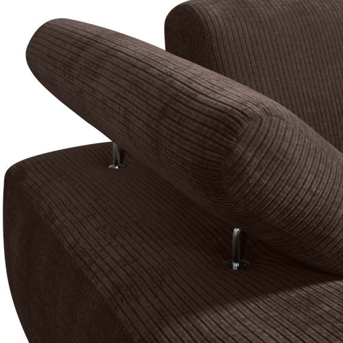 WOOOD chaise longue element links Mojo - Ribstof - Bruin -74x162x122cm - vtwonen shop