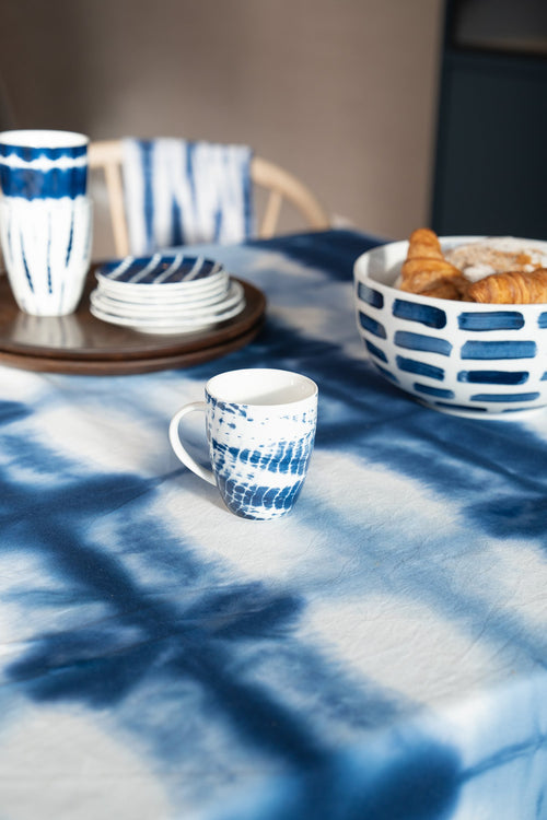 vtwonen - Tie-Dye Mok met oor - Serviesset van 4 - 275ml - vtwonen shop