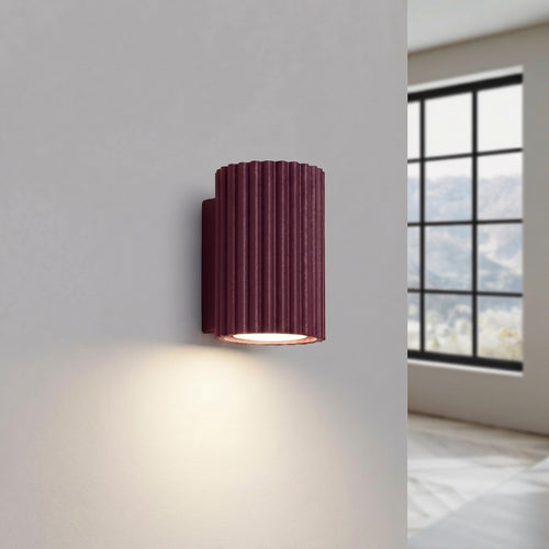 Sollux Lighting Wandlamp KARBON 10 bordeaux - 6,5x8,5x10cm