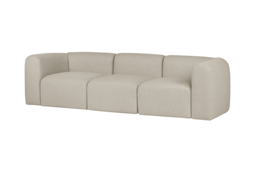 noo.ma Flom 3-zits bank - Desert Beige Bouclé, zacht design
