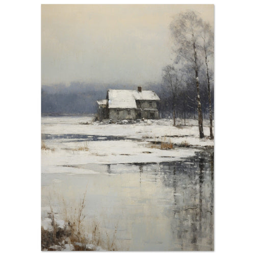Artfulprints  Ice lake   poster A4 21x29.7 cm