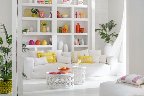 J-Line salontafel Gekerfd - hout - wit - vtwonen shop