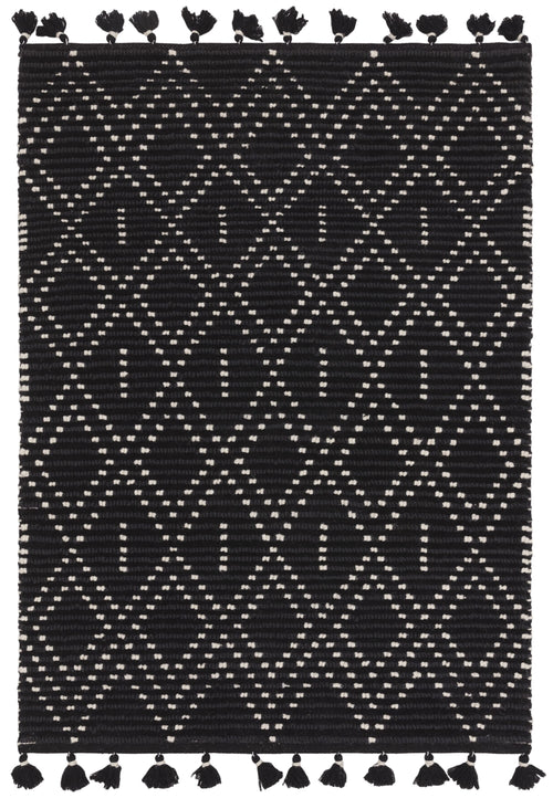 Vloerkleed Easy Living Nepal Boho Black/Cream Diamon Rug 120x170 cm - vtwonen shop