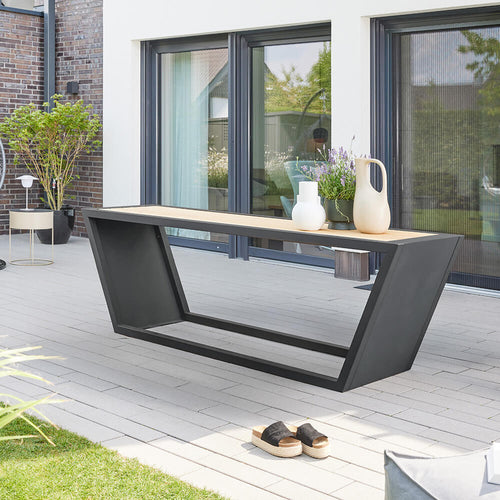 HOME DELUXE KOBON antraciet stalen zitset - Made in Germany - 1 x tafel - vtwonen shop