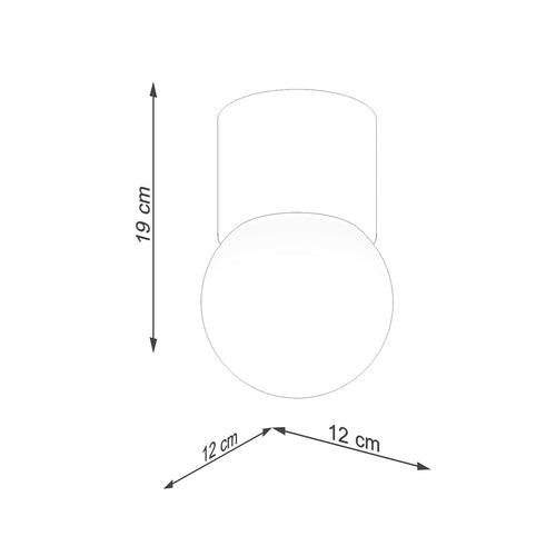 Sollux Lighting Plafondlamp BOOMO 8 - 12x12x19cm