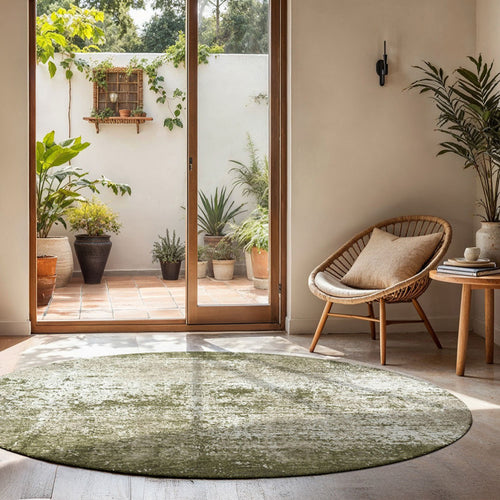 Louis De Poortere binnen & buiten machinewasbaar vloerkleed Mad Men Virgin Land van 70% gerecycled PET - groen - 290x290cm