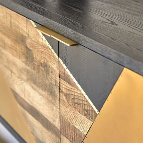 Tikamoon Eiken tv-meubel 160 cm - Zwart - vtwonen shop