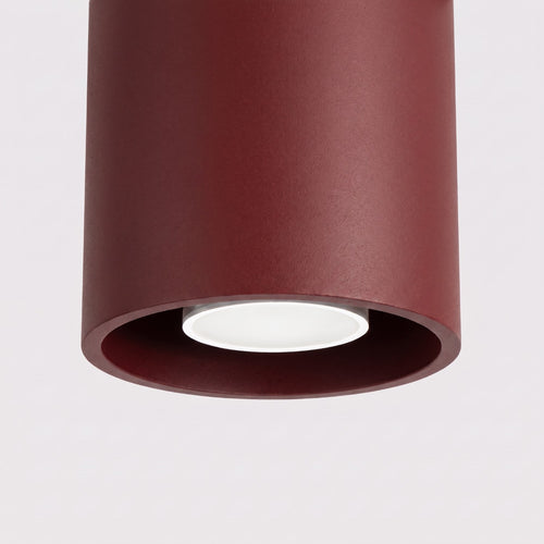 Sollux Lighting Plafondlamp ORBIS 1 bordeaux - 10x10x10cm