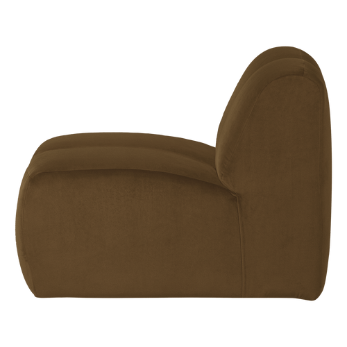 WOOOD 1-zits bank Mojo - Velvet - Honinggeel - 74x84x97