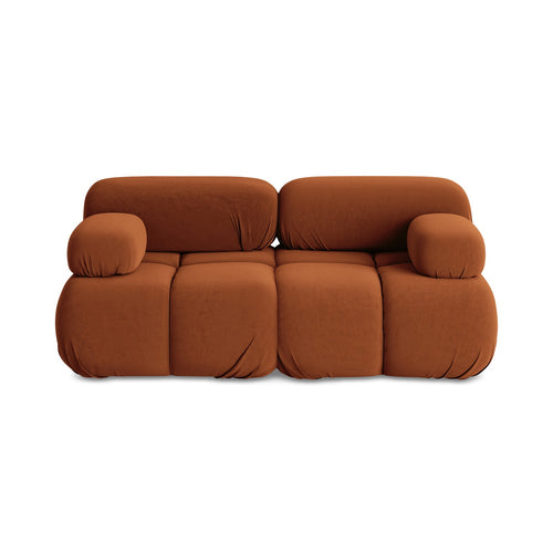 LaMiaSofa Tweezits modulaire bank Sanremo - velours - terracotta - 190x96x70
