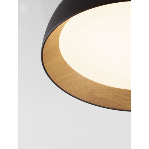 Nova Luce SIGI Inbouw plafondlamp Sandy Black, Wood Triac dimbare LED 50W 4201lm 3000K