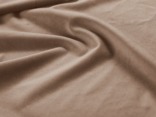Cosmopolitan Design Panoramische bank Bali 9-zits, flueel, beige - 256x327x75cm