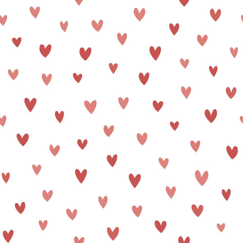 ESTAhome behang hartjes wit en roze - 50 x 900 cm - 131634 - vtwonen shop