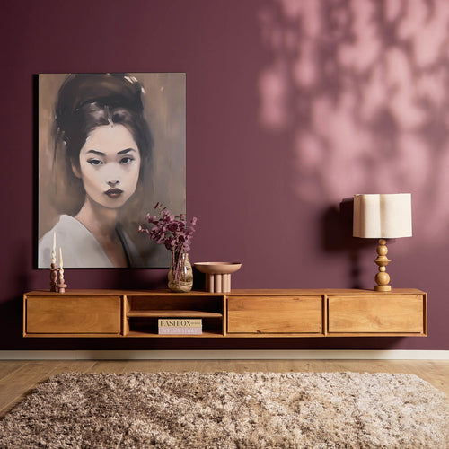 Starfurn Tv-meubel Ambiance - Zwevend - Naturel Hout - 280x35x30cm