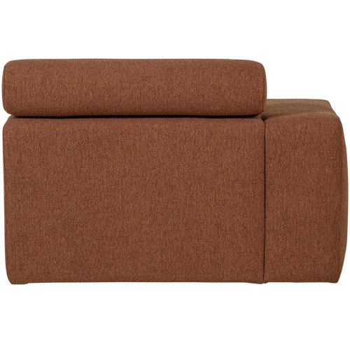 WOOOD chaise longue element arm links Novi - Polyester - Terra - 86x109x173 - vtwonen shop