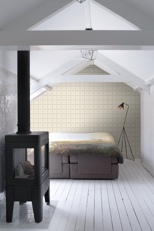 ESTAhome behang ruiten beige - 53 cm x 10.05 m - 137722