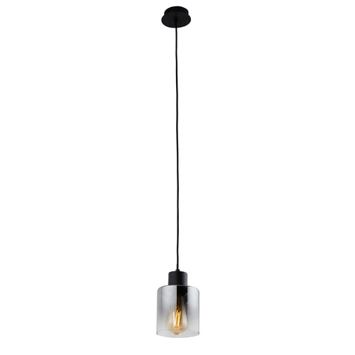 Lighto | Art deco hanglamp zwart met smoke glas | Milo - vtwonen shop