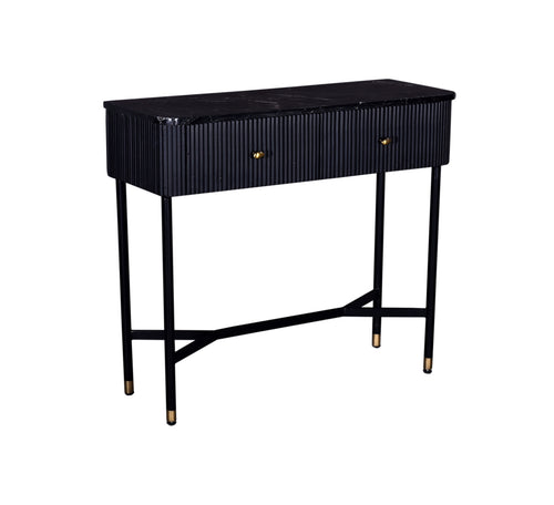 Giga Meubel Halkastje - Zwart Marmer - 90x33x80cm