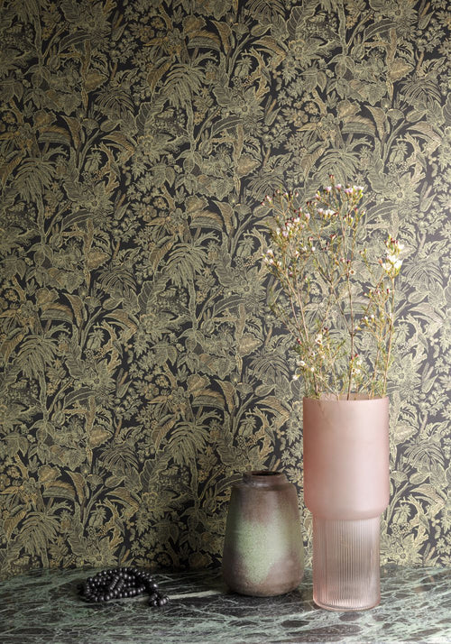 Masureel behang bloemen groen - 53 cm x 10.05 m - 630984 - vtwonen shop