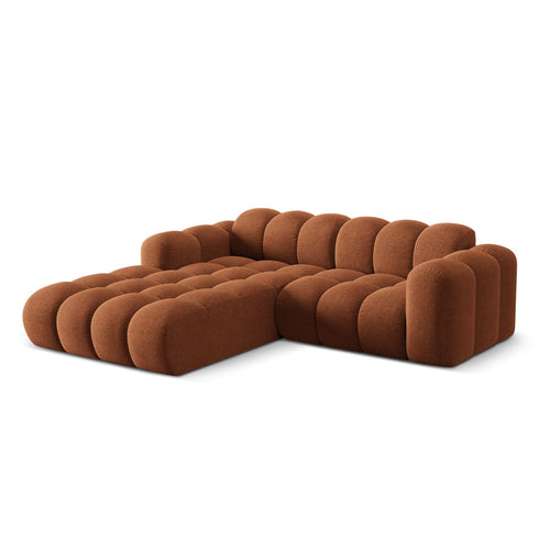 Cosmopolitan Design - Linker hoekbank Treno 3-zits, chenille baksteen - 184x240x70cm