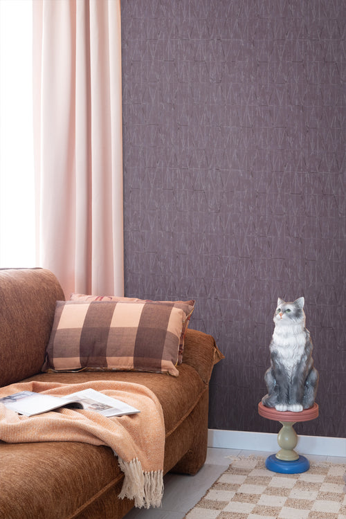 ESTAhome behang grafische lijnen mauve paars - 50 x 900 cm - 131416 - vtwonen shop