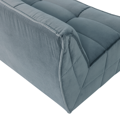 vtwonen 3-zits element Cluster - Velvet - Turquoise Blauw - 81x204x91