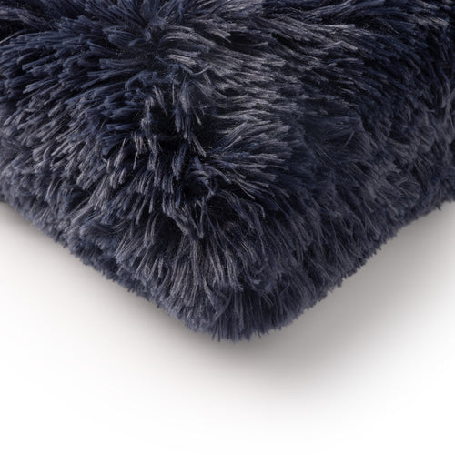FLUFFY - Sierkussen 45x45 cm - superzacht - effen kleur - Insignia Blue - donkerblauw