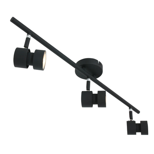 Steinhauer spot natasja - 3 lichts - 68x 12 cm - zwart