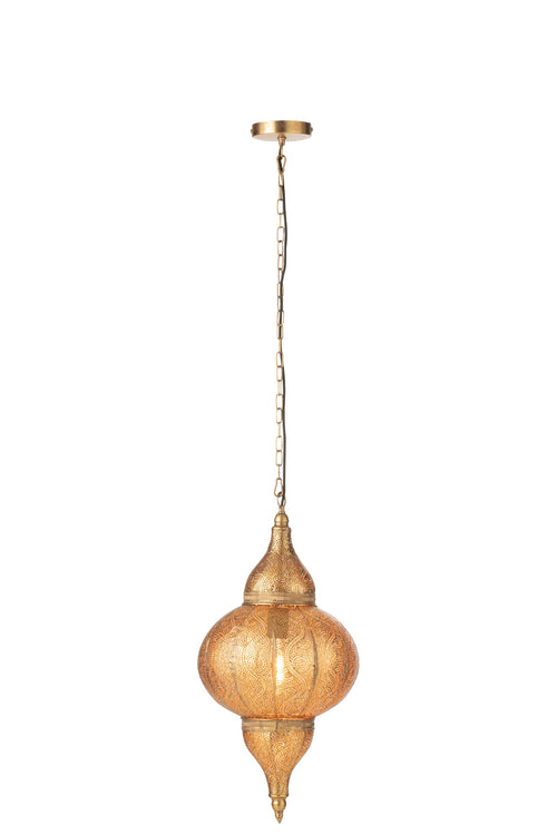 J-Line hanglamp Boor - metaal - goud - small