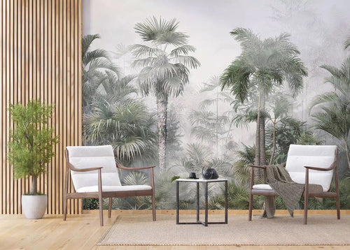 Sanders & Sanders fotobehang jungle-motief groen grijs - 375 x 270 cm - 601429
