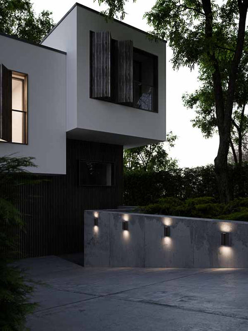 Nordlux Asbol Wandlamp Buiten - 2-lichts LED - 3000K - IP44 - Zwart - vtwonen shop