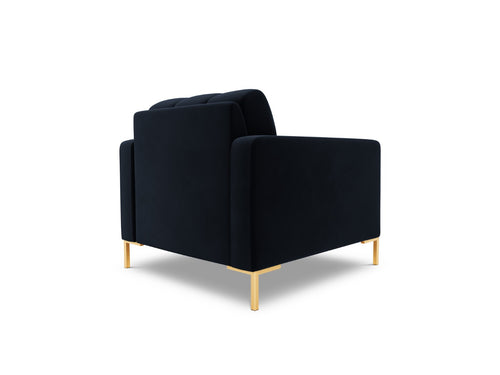 Cosmopolitan Design Fauteuil Bali flueel, donkerblauw - 96x87x75cm