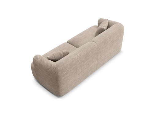 Cosmopolitan Design Modulaire bank Campi 3-zits, ribfluwelen cappuccino - 90x220x70cm