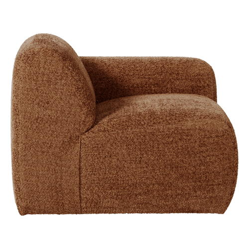 WOOOD 1-zits bank arm rechts Mojo Base - Wollig - Roestbruin - 74x105x97