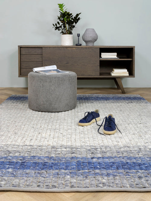 Vloerkleed MOMO Rugs Natural Weaves Varenna Blue 300x400 cm