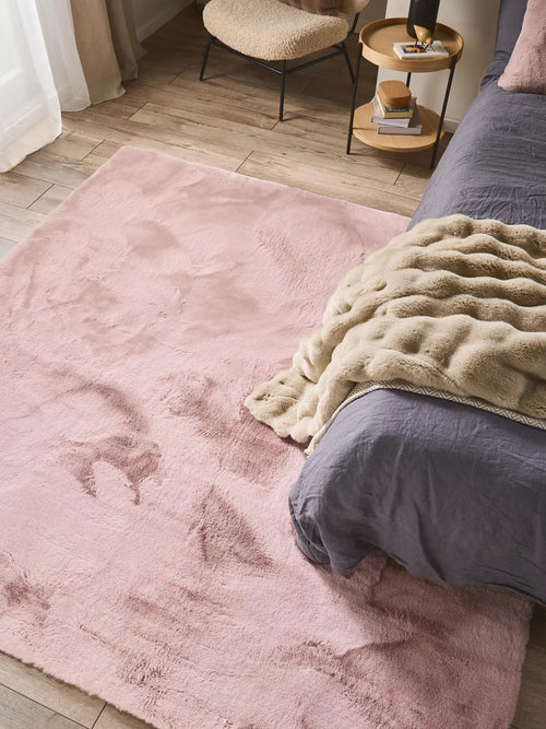 benuta nepbont vloerkleed Dave - roze - 150x150 cm