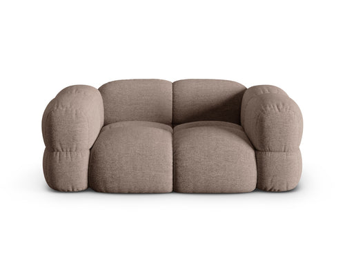 Cosmopolitan Design Bank Loretto 2-zits, structurele stof cappuccino - 100x180x68cm