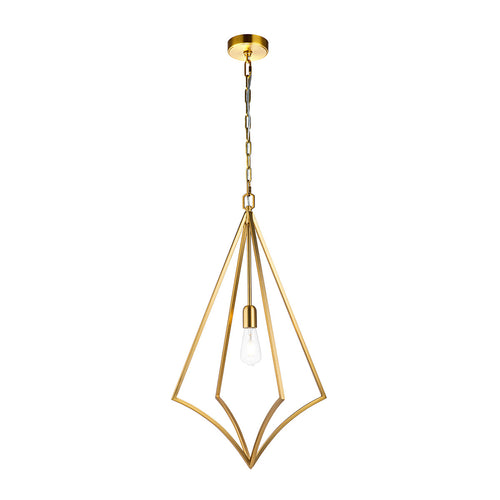 Elstead Feiss Nico Hanglamp met draadframe, gepolijst messing