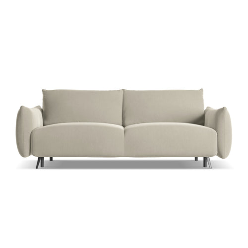 LaMiaSofa 3-zits slaapbank Genova - velours - parel - 230x105x86
