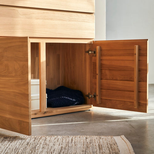 Tikamoon Hoge commode in massief teak - Naturel - vtwonen shop