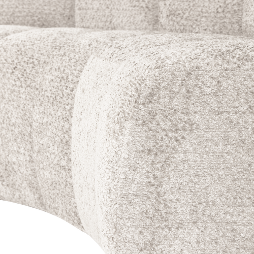 WOOOD eetbank halfronde hoek rugleuning Mojo - Wollig Ecru - 83x152x74