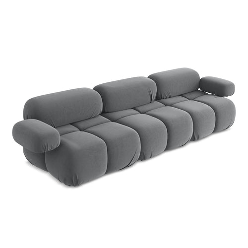 LaMiaSofa 3-zits bank Sanremo - velours - staal - 285x96x70