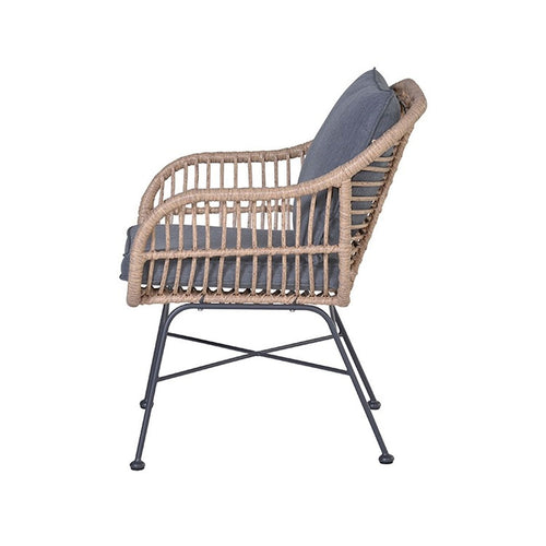 Margriet dining fauteuil - carbon black - natural rotan - mystic grey - vtwonen shop