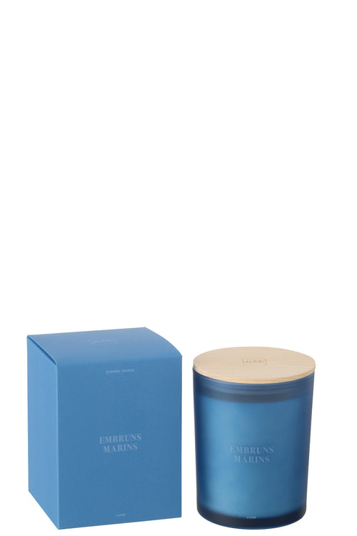 J-Line geurkaars Accords Essentiels - Embruns Marins - blauw - 52U