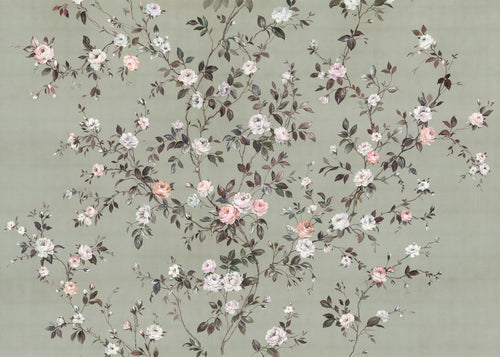 Komar fotobehang bloemen groen en roze - 350 x 250 cm - 611223 - vtwonen shop